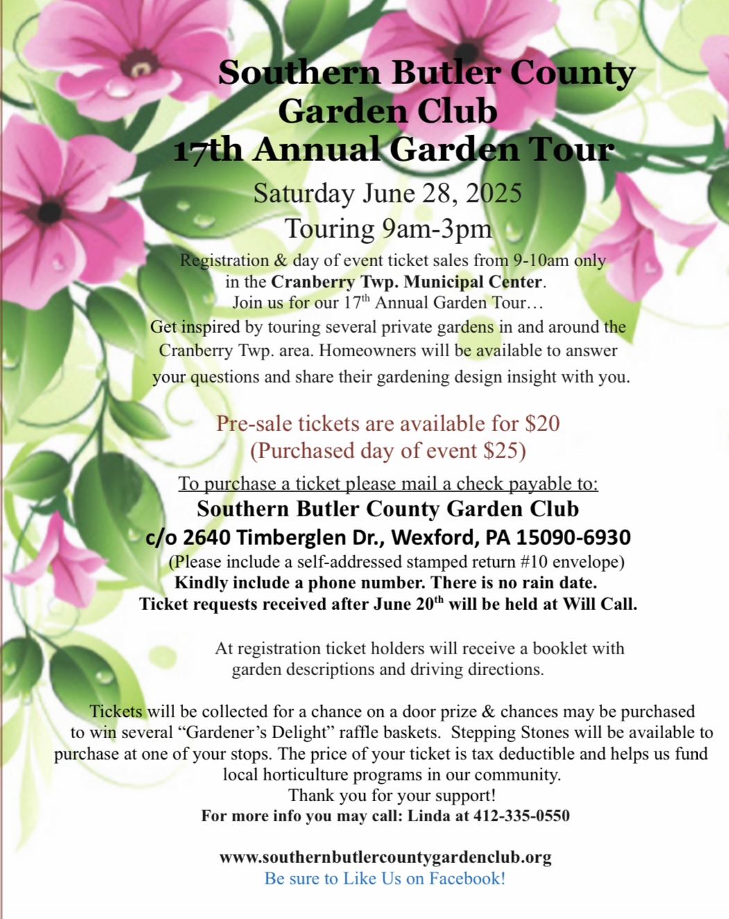 2025 garden tour flyer